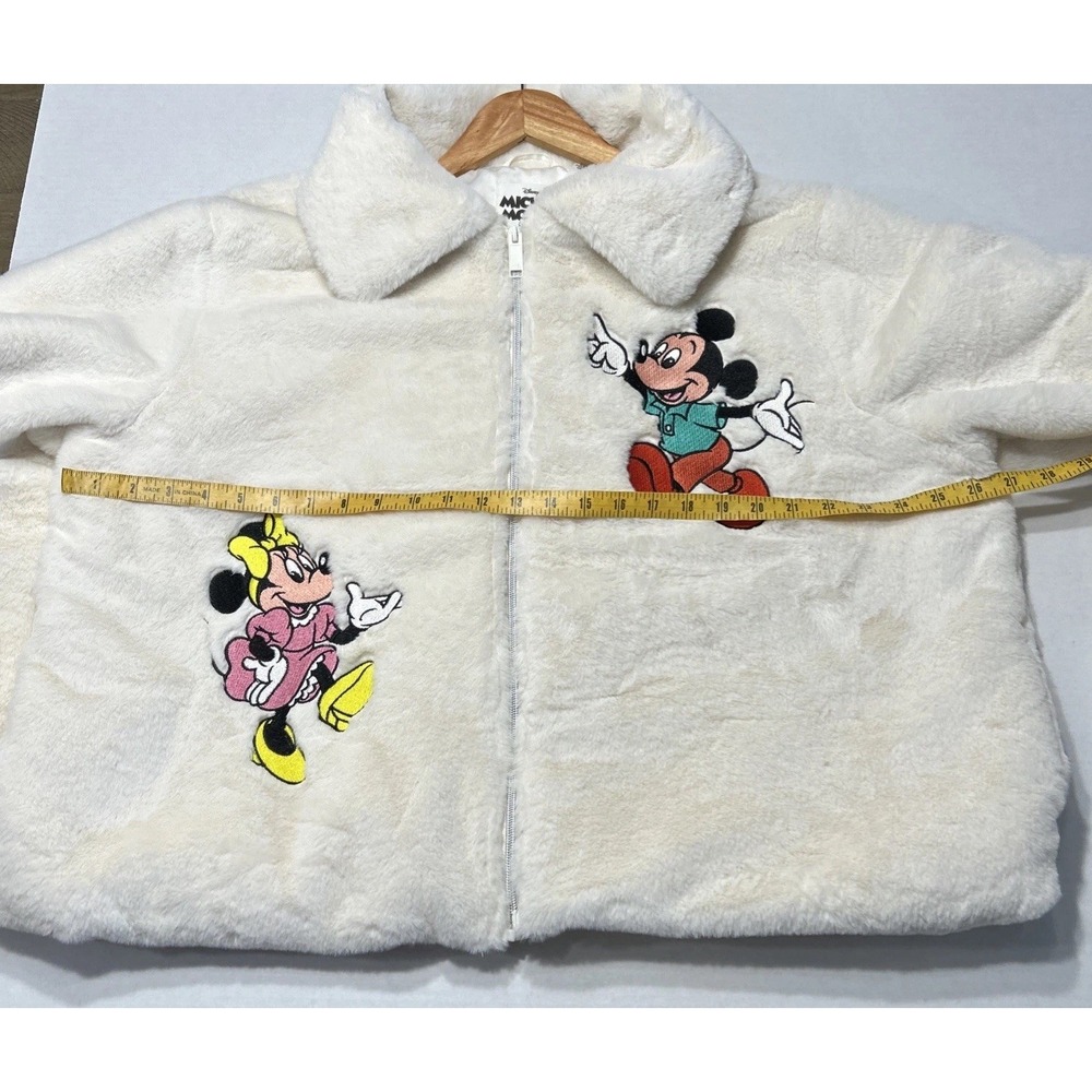 Women's Disney Mickey & Friends Plush Faux Fur Full-Zip Jacket Plus Sz 1X RARE - Picture 10 of 16